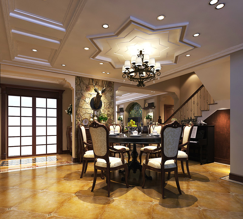 現(xiàn)代前衛(wèi)風(fēng)格別墅裝修效果圖-饒平別墅365平米-別墅餐廳 現(xiàn)代前衛(wèi)風(fēng)格別墅裝修效果圖-饒平別墅365平米-別墅餐廳