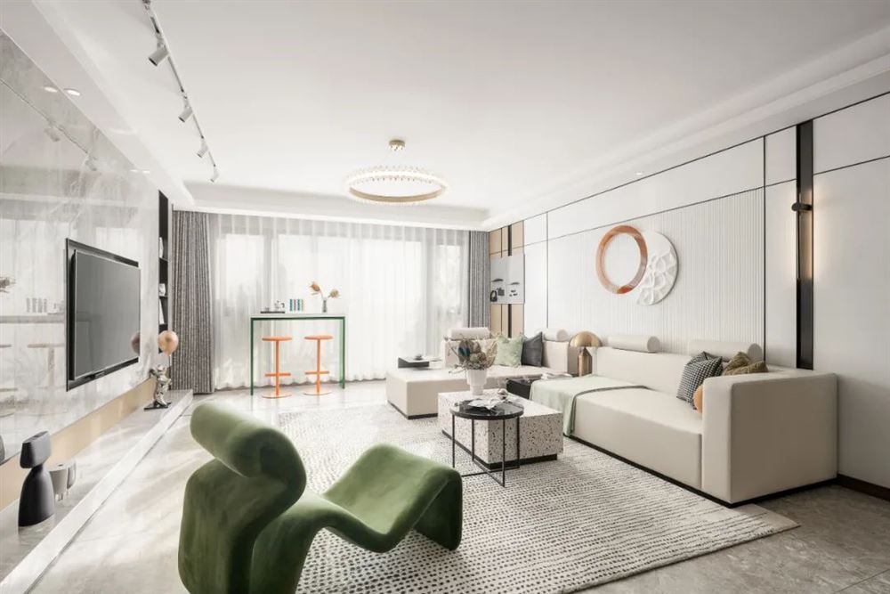 佛山市美的鷺湖森林度假區(qū)現(xiàn)代簡約風(fēng)格三居室裝修案例