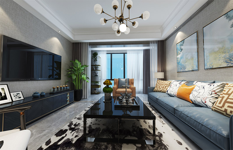 現(xiàn)代前衛(wèi)風(fēng)格室內(nèi)裝修效果圖-藍園三居120平米 現(xiàn)代前衛(wèi)風(fēng)格室內(nèi)裝修效果圖-藍園三居120平米