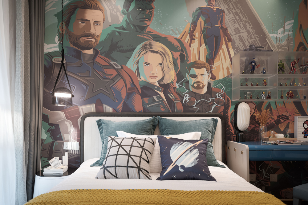 現(xiàn)代輕奢風格室內(nèi)設(shè)計家裝案例-次臥 現(xiàn)代輕奢風格室內(nèi)設(shè)計家裝案例-次臥