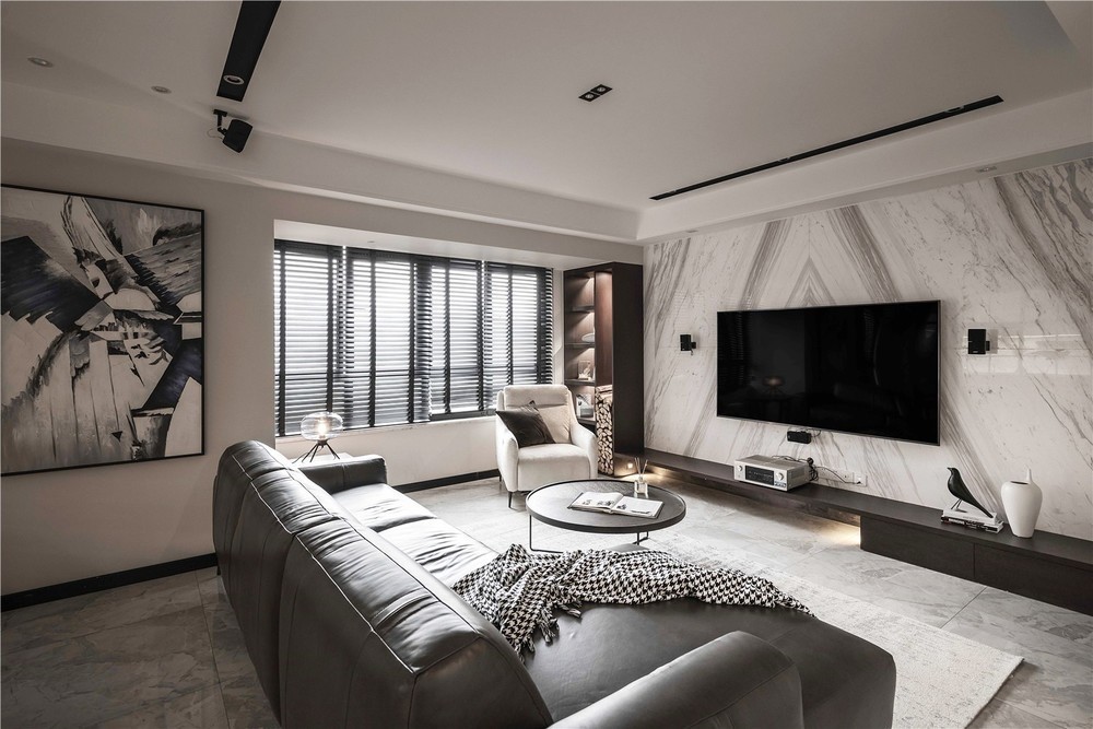 現(xiàn)代簡約風(fēng)格室內(nèi)家裝案例效果圖-客廳電視背景墻 現(xiàn)代簡約風(fēng)格室內(nèi)家裝案例效果圖-客廳電視背景墻
