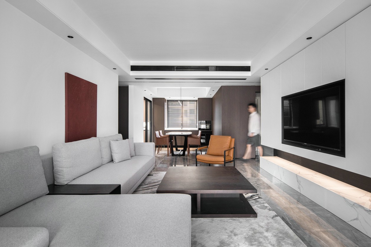 現(xiàn)代極簡風格室內(nèi)家裝案例效果圖-餐客廳 現(xiàn)代極簡風格室內(nèi)家裝案例效果圖-餐客廳