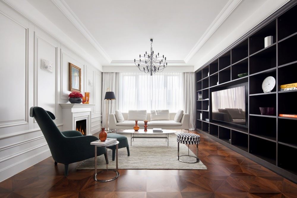 江門市天鵝灣歐式風(fēng)格三居室裝修案例