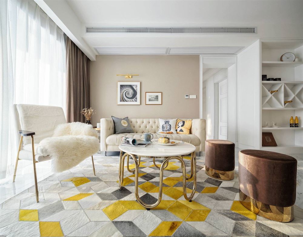 湛江市碧桂園城邦花園美式風(fēng)格三居室裝修案例