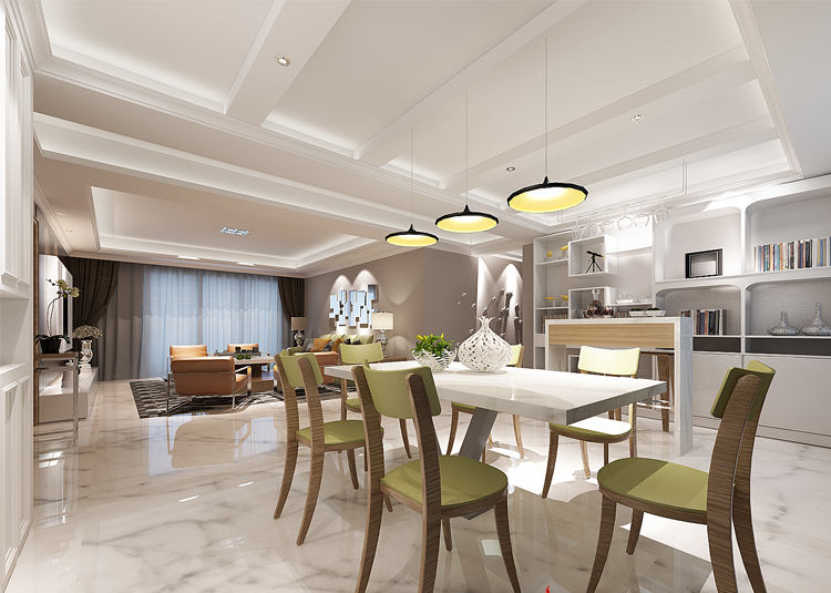 無錫市融創(chuàng)玉蘭公館現(xiàn)代簡約風格四居室裝修案例