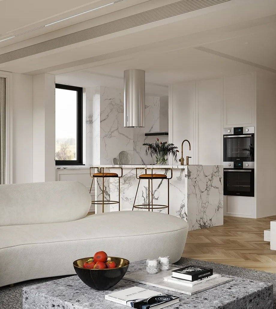 現(xiàn)代法式風格家裝設計室內(nèi)裝修效果圖-廚房島臺 現(xiàn)代法式風格家裝設計室內(nèi)裝修效果圖-廚房島臺