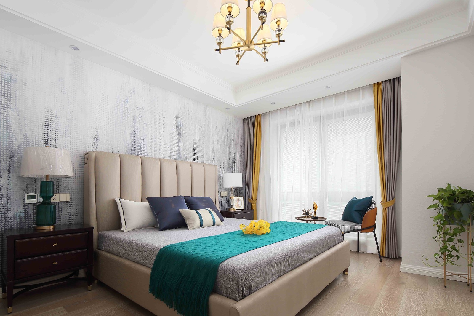 美式輕奢風(fēng)格家裝設(shè)計(jì)室內(nèi)裝修效果圖-臥室 美式輕奢風(fēng)格家裝設(shè)計(jì)室內(nèi)裝修效果圖-臥室