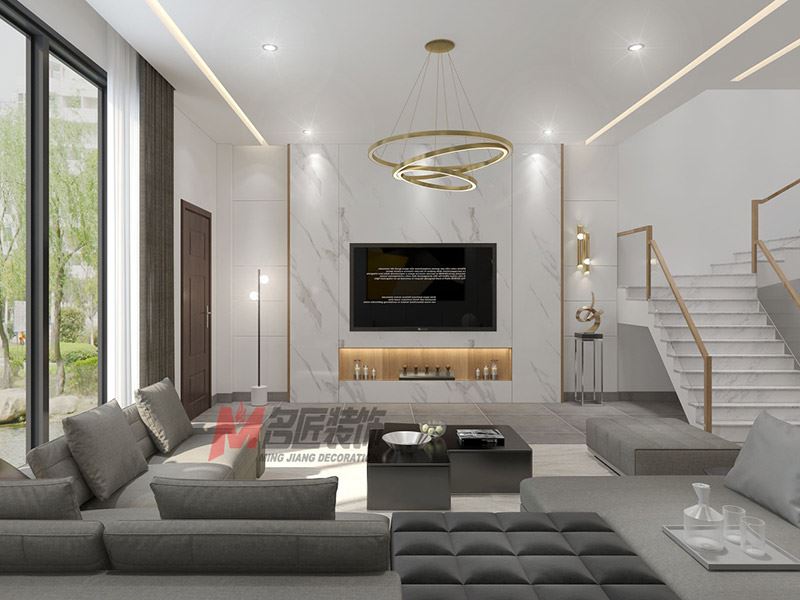 自貢市糍粑坳社區(qū)現(xiàn)代簡(jiǎn)約風(fēng)格別墅裝修案例