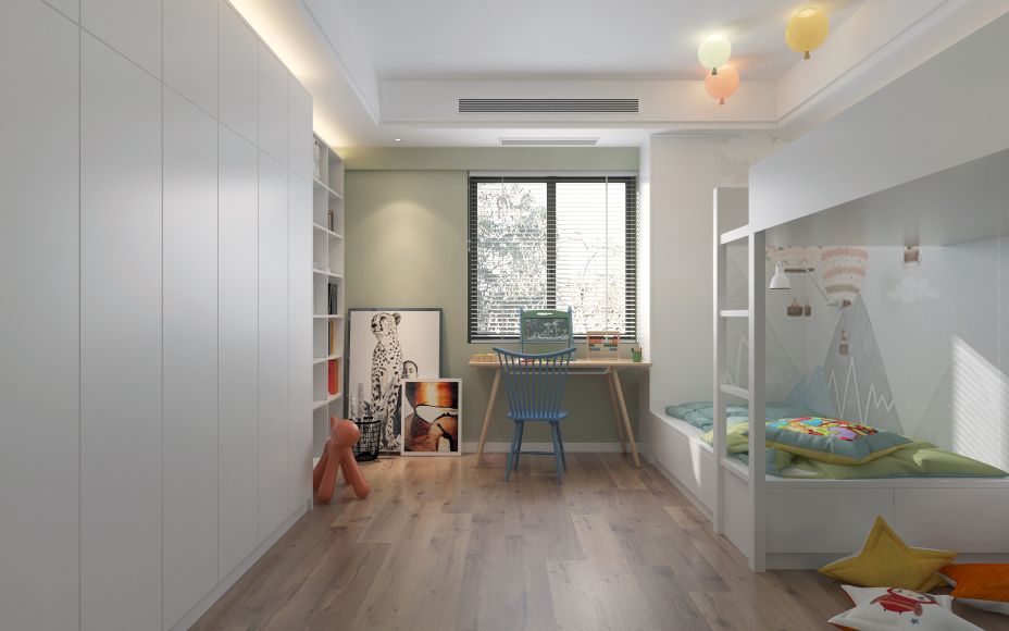 現(xiàn)代簡(jiǎn)約風(fēng)格室內(nèi)家裝案例效果圖-兒童房 現(xiàn)代簡(jiǎn)約風(fēng)格室內(nèi)家裝案例效果圖-兒童房