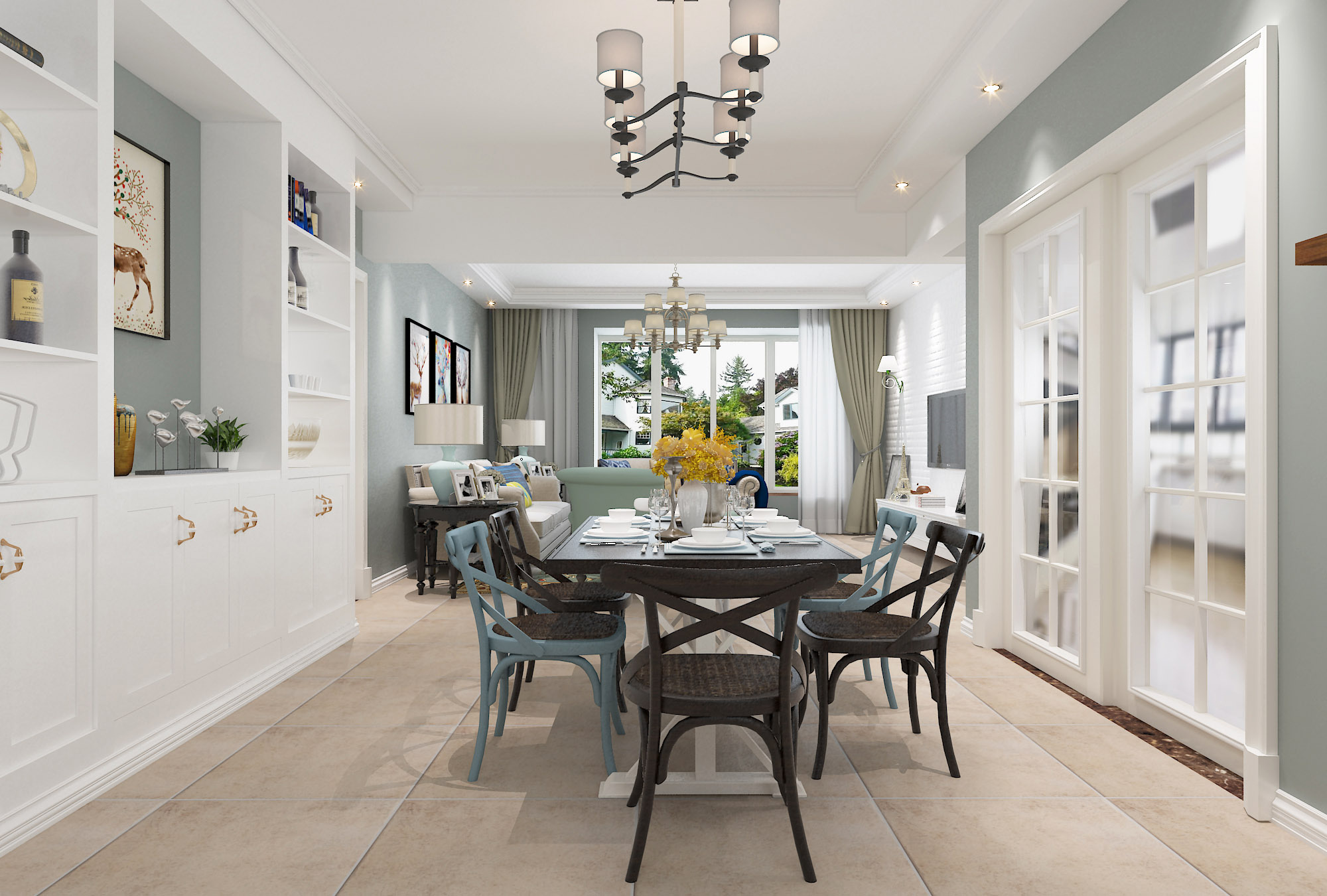 現(xiàn)代美式風(fēng)格室內(nèi)設(shè)計家裝案例-餐廳 現(xiàn)代美式風(fēng)格室內(nèi)設(shè)計家裝案例-餐廳