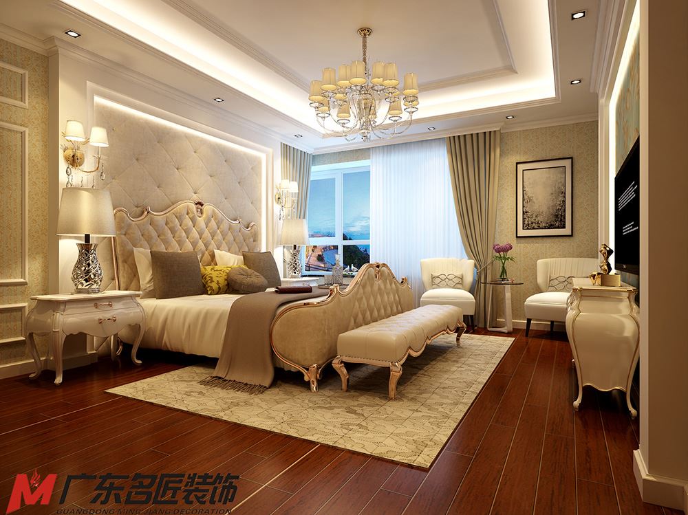 青島市中歐國(guó)際城別墅歐式風(fēng)格四居室裝修案例