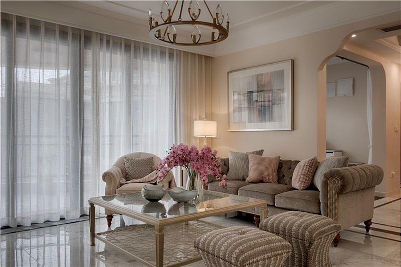 廣州市葛洲壩保利曼城美式風(fēng)格三居室裝修案例