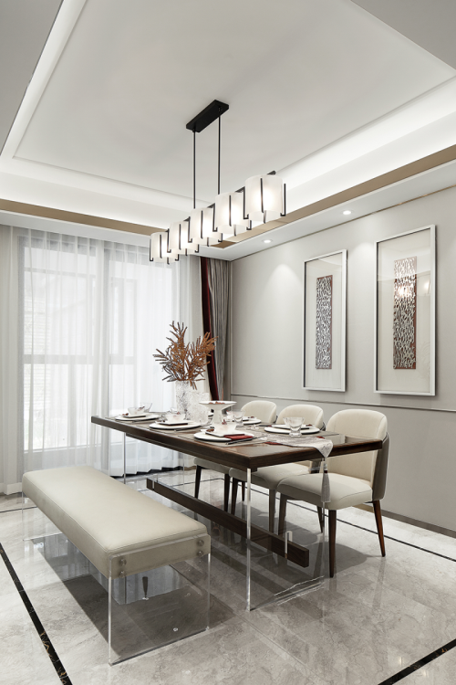 現(xiàn)代新中式風格室內(nèi)設(shè)計家裝案例-餐廳 現(xiàn)代新中式風格室內(nèi)設(shè)計家裝案例-餐廳