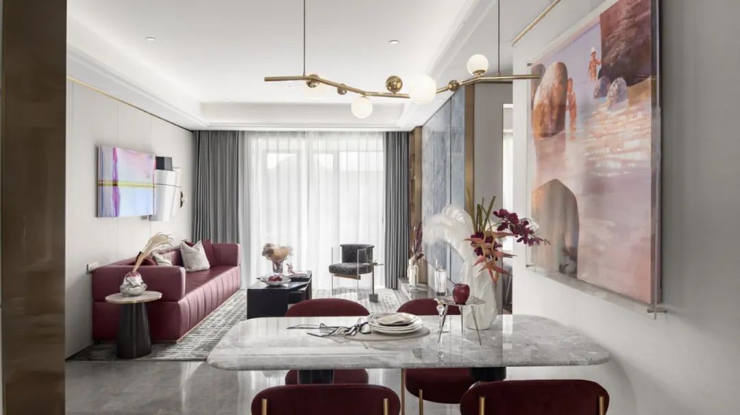 高雅輕奢風格室內(nèi)設計家裝案例-餐廳 高雅輕奢風格室內(nèi)設計家裝案例-餐廳