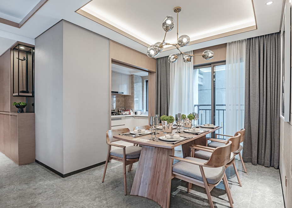 輕奢簡(jiǎn)約風(fēng)格室內(nèi)家裝案例效果圖-餐廳 輕奢簡(jiǎn)約風(fēng)格室內(nèi)家裝案例效果圖-餐廳