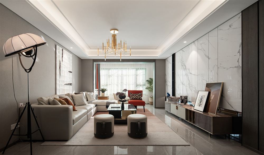 佛山市保利清能和府輕奢風格四居室裝修案例