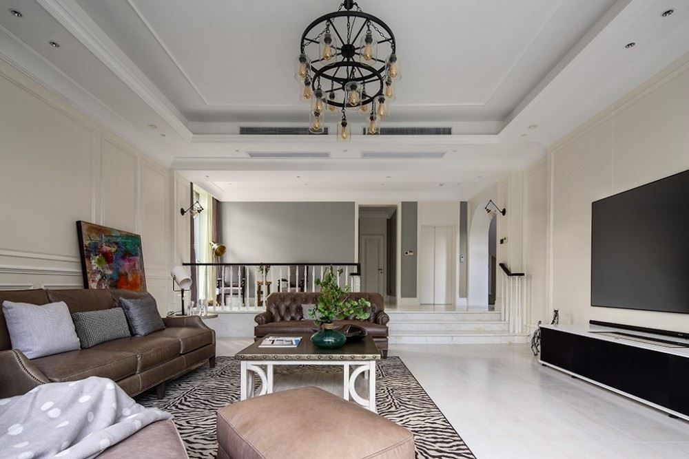 江門市奧園泉林黃金小鎮(zhèn)美式風(fēng)格別墅裝修案例