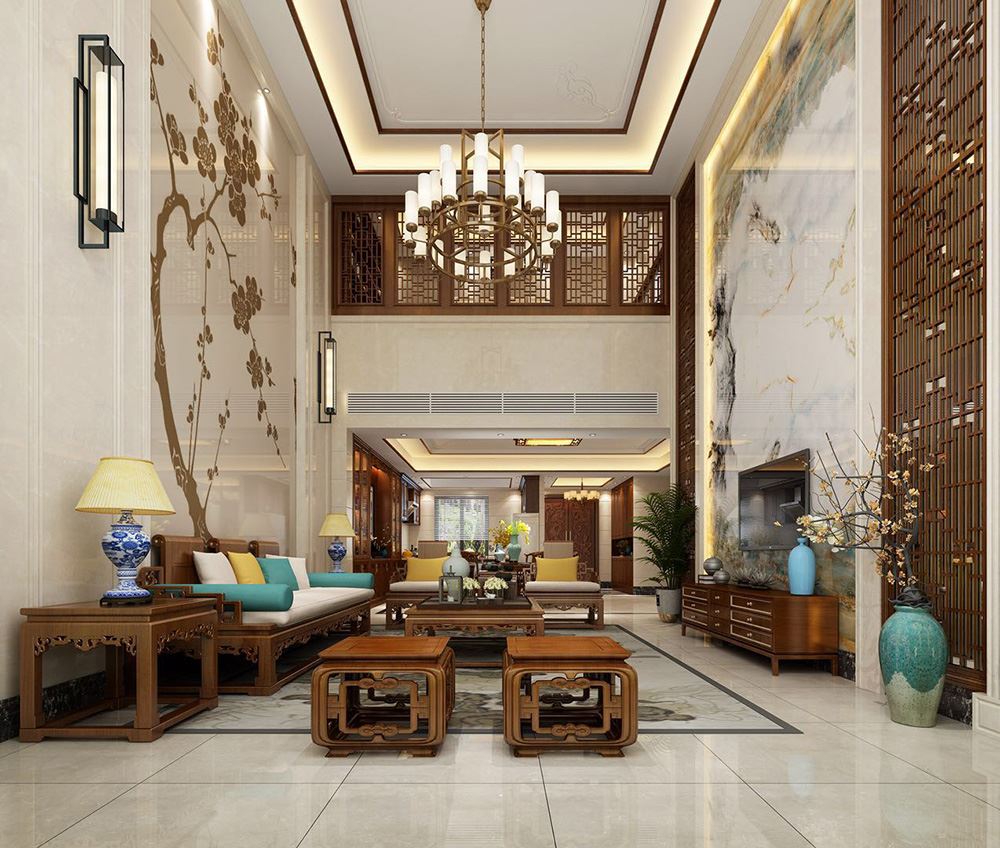 佛山市碧桂園智慧慢城新中式風格別墅裝修案例