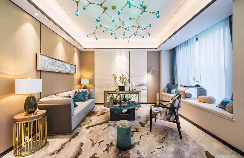 江門市朝陽新村新中式風(fēng)格別墅裝修案例