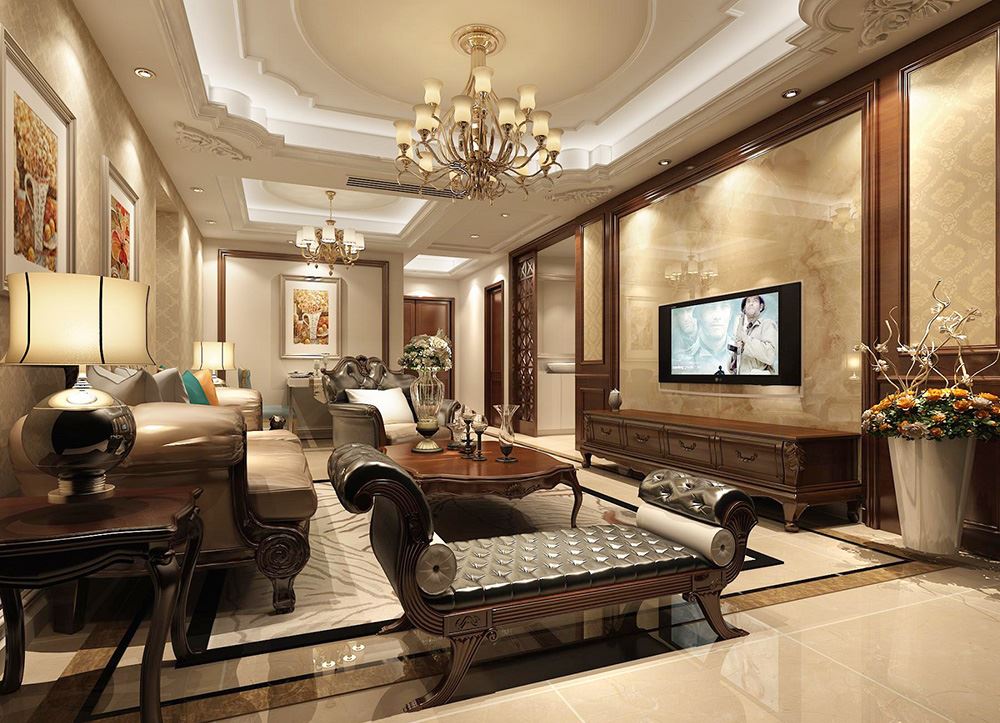 連云港市秀逸蘇杭東苑歐式風(fēng)格三居室裝修案例