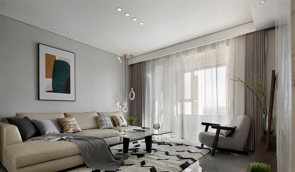 昭通市南城仕家現(xiàn)代簡約風格四居室裝修案例