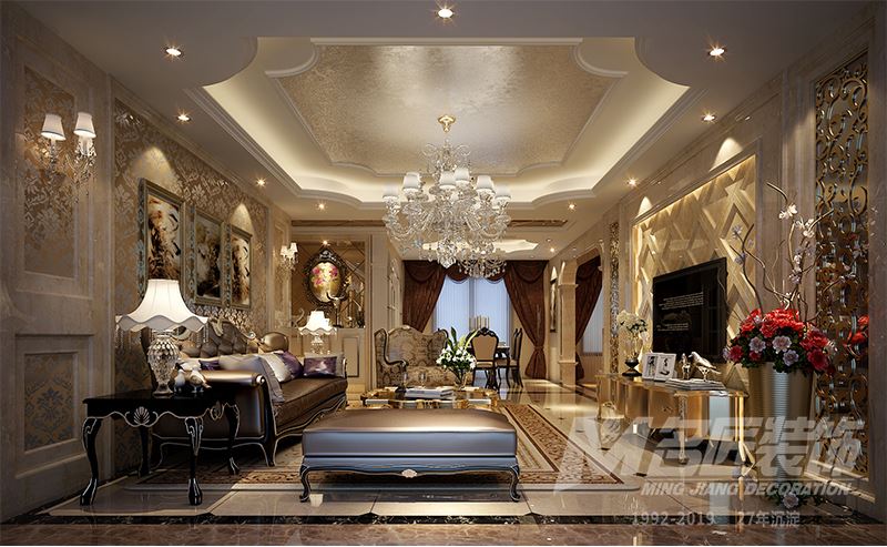 佛山市中交&middot;瀧灣云城歐式風(fēng)格三居室裝修案例