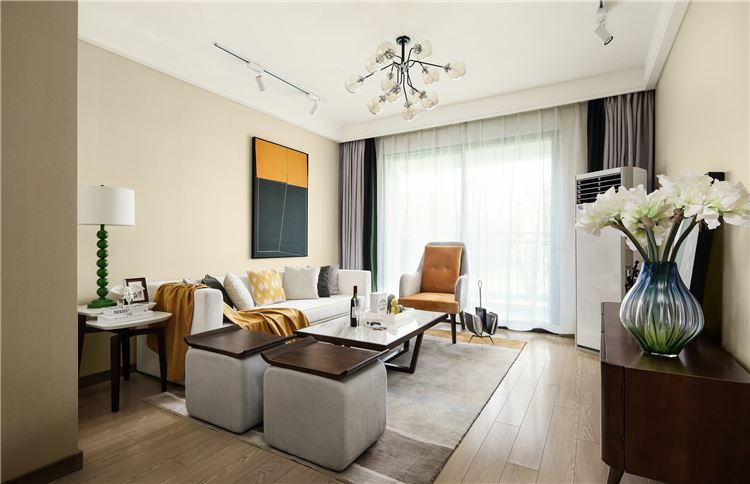 江門市恒大泉都別墅輕奢風(fēng)格三居室裝修案例