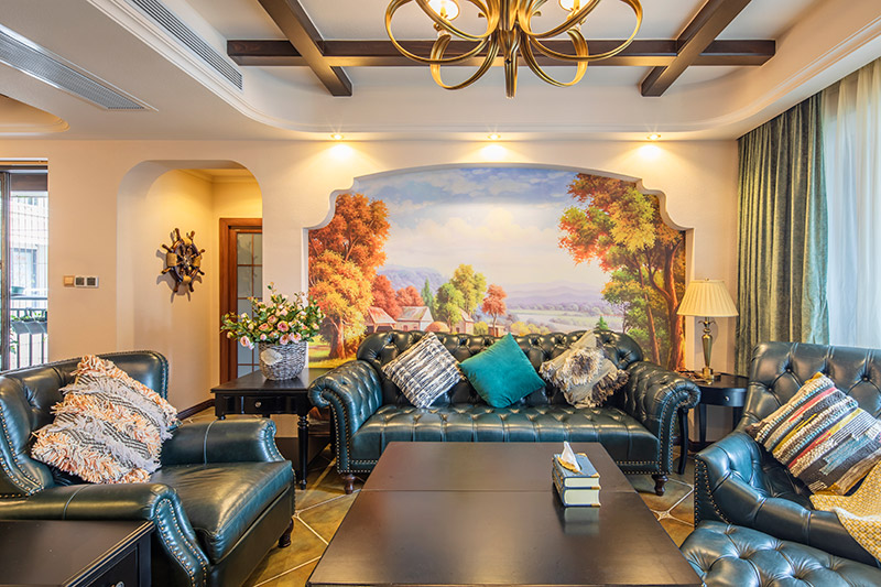 保利壹號公館美式室內(nèi)設計三居125平米風格裝修案例-客廳沙發(fā) 保利壹號公館美式室內(nèi)設計三居125平米風格裝修案例-客廳沙發(fā)