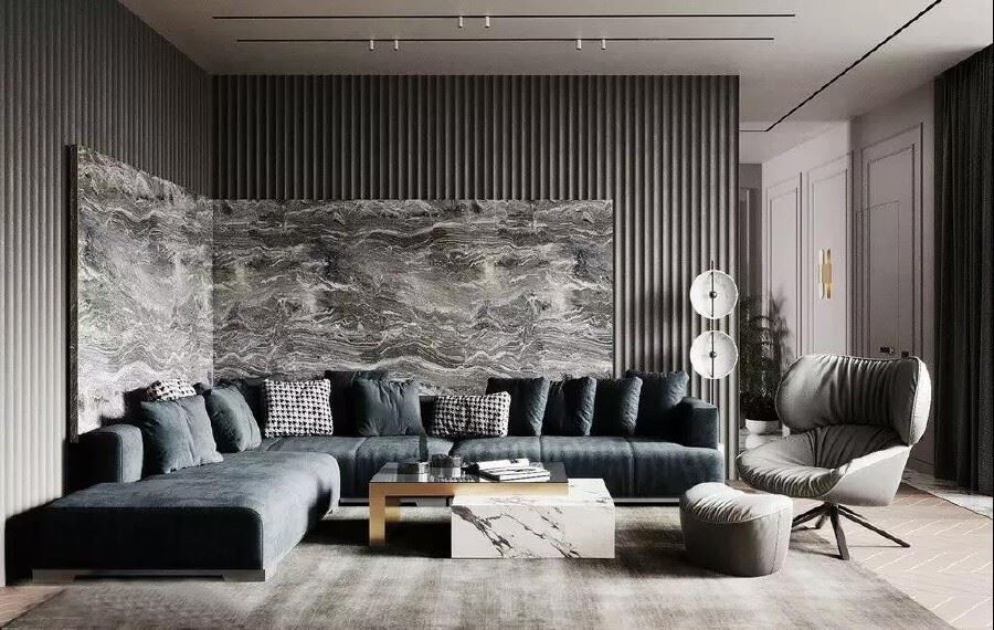 佛山市萬科中駿金域西江輕奢風(fēng)格三居室裝修案例