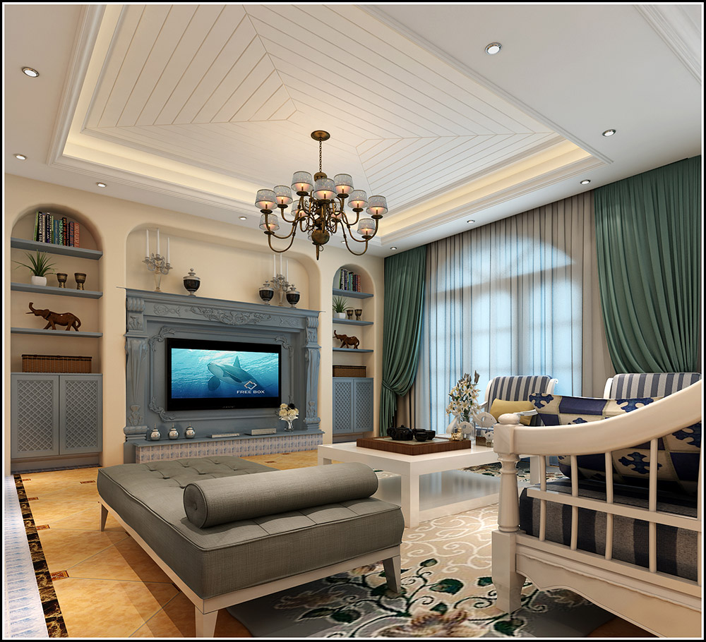 大同鉑藍郡別墅410平米地中海風(fēng)格裝修案例-客廳 大同鉑藍郡別墅410平米地中海風(fēng)格裝修案例-客廳