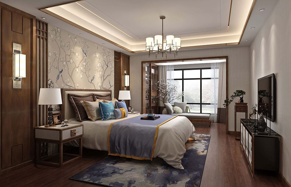 佛山市綠城&middot;桂語(yǔ)蘭庭新中式風(fēng)格復(fù)式裝修案例