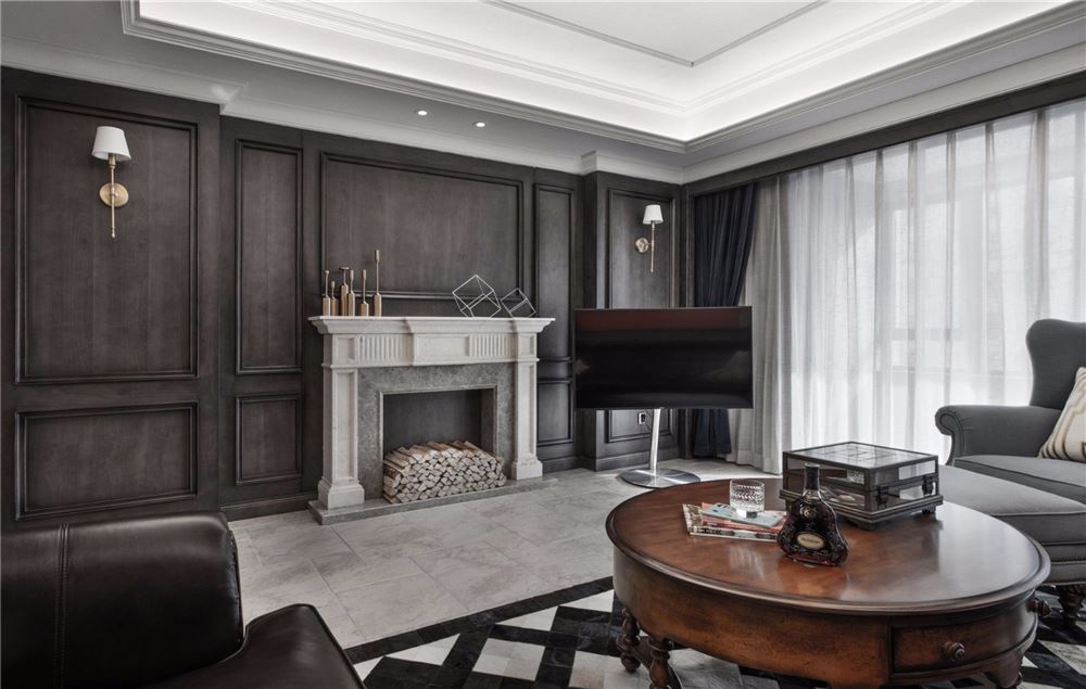 湛江市城市假日花園美式風(fēng)格三居室裝修案例