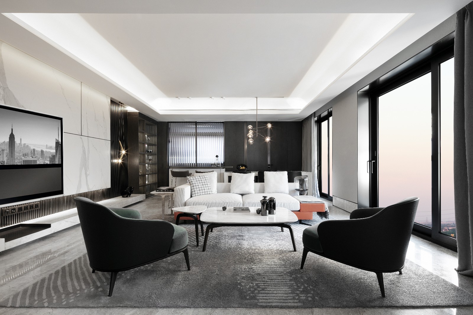 裝修公司輕奢風(fēng)格室內(nèi)裝修效果圖-客廳 裝修公司輕奢風(fēng)格室內(nèi)裝修效果圖-客廳