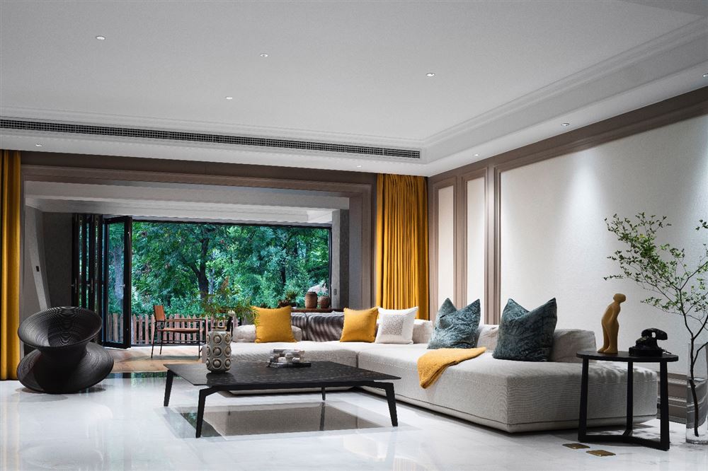 江門市恒大泉都美式風格三居室裝修案例