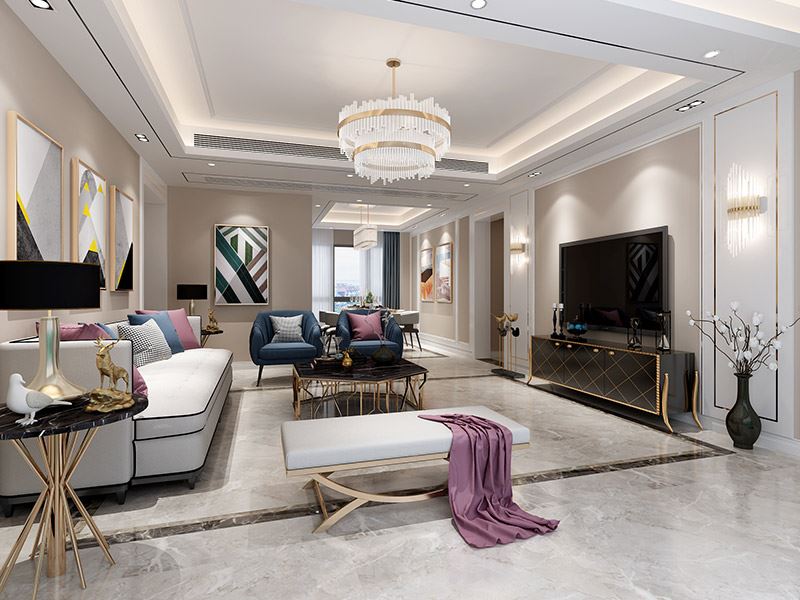 泰州市柏建小區(qū)現(xiàn)代簡約風格三居室裝修案例