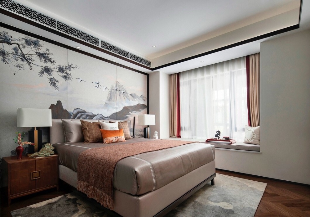 新中式風(fēng)格室內(nèi)設(shè)計家裝案例-臥室 新中式風(fēng)格室內(nèi)設(shè)計家裝案例-臥室