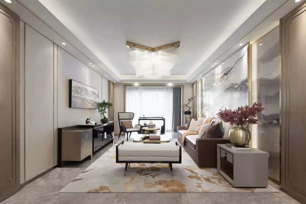 廣州市富力天朗明居新中式風(fēng)格四居室裝修案例