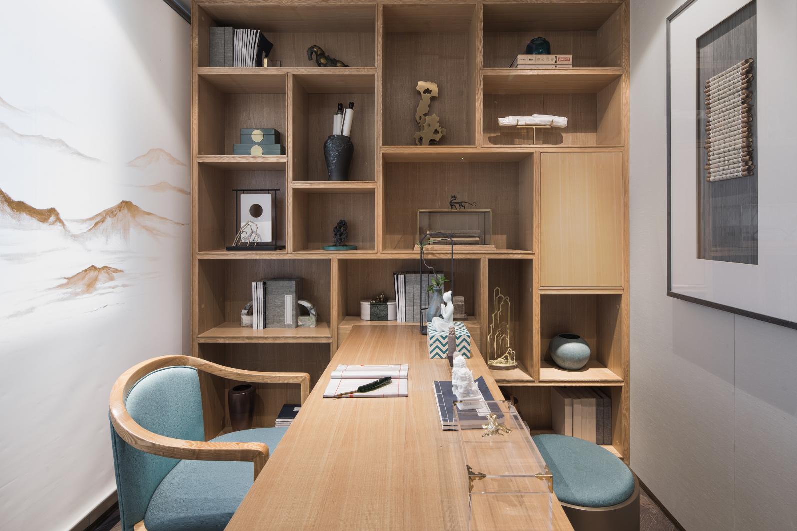 新中式風格家裝設(shè)計室內(nèi)裝修效果圖-書房 新中式風格家裝設(shè)計室內(nèi)裝修效果圖-書房