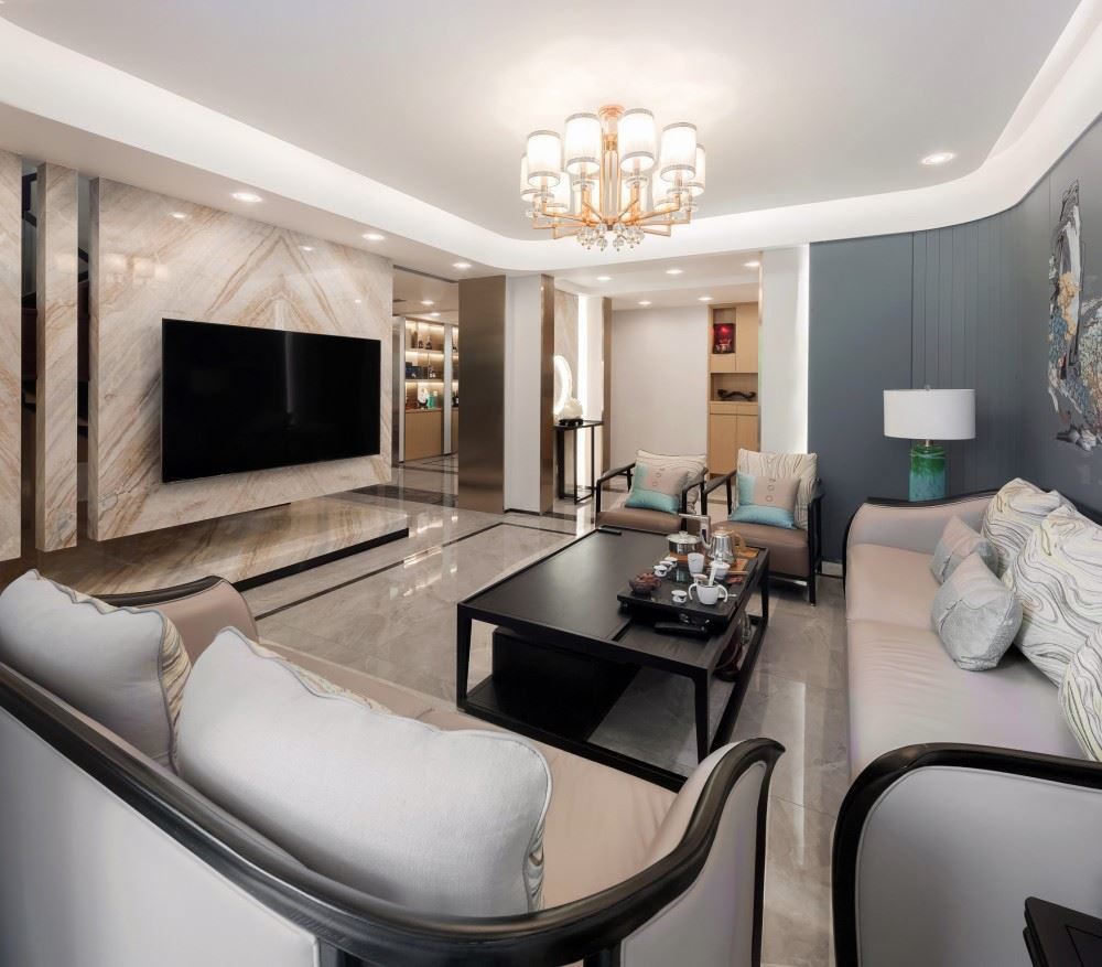 楚雄彝族自治州北浦小區(qū)新中式風格別墅裝修案例