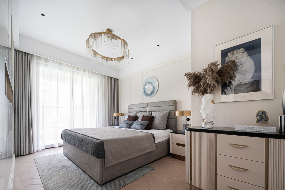 現(xiàn)代輕奢風(fēng)格室內(nèi)設(shè)計(jì)家裝案例-次臥 現(xiàn)代輕奢風(fēng)格室內(nèi)設(shè)計(jì)家裝案例-次臥