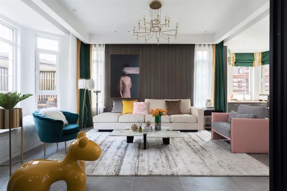 佛山市建投綠地璀璨天城輕奢風(fēng)格別墅裝修案例