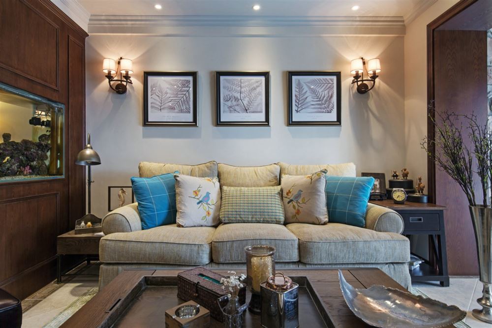 北海市金癸領(lǐng)?？っ朗斤L(fēng)格四居室裝修案例