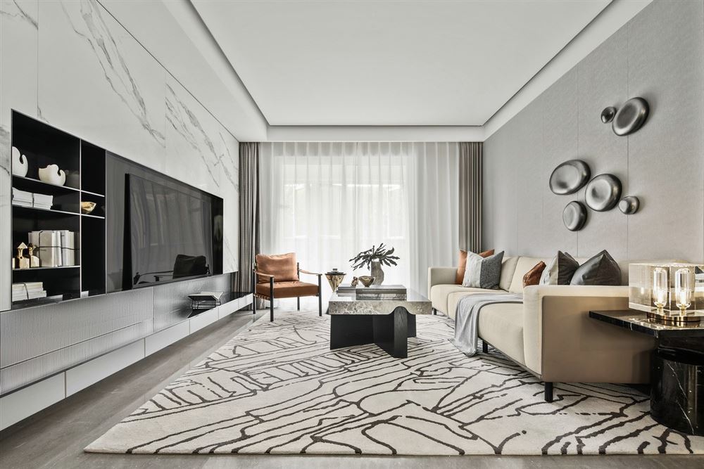 佛山市綠地熙江廣場(chǎng)現(xiàn)代簡(jiǎn)約風(fēng)格三居室裝修案例