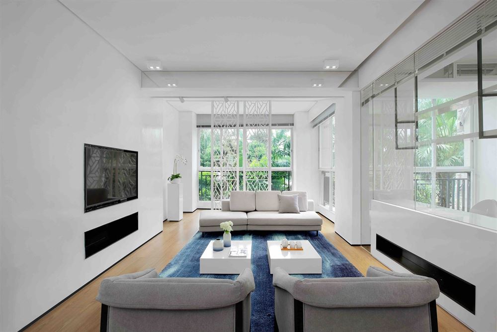 佛山市招商依云國際現(xiàn)代簡約風(fēng)格三居室裝修案例