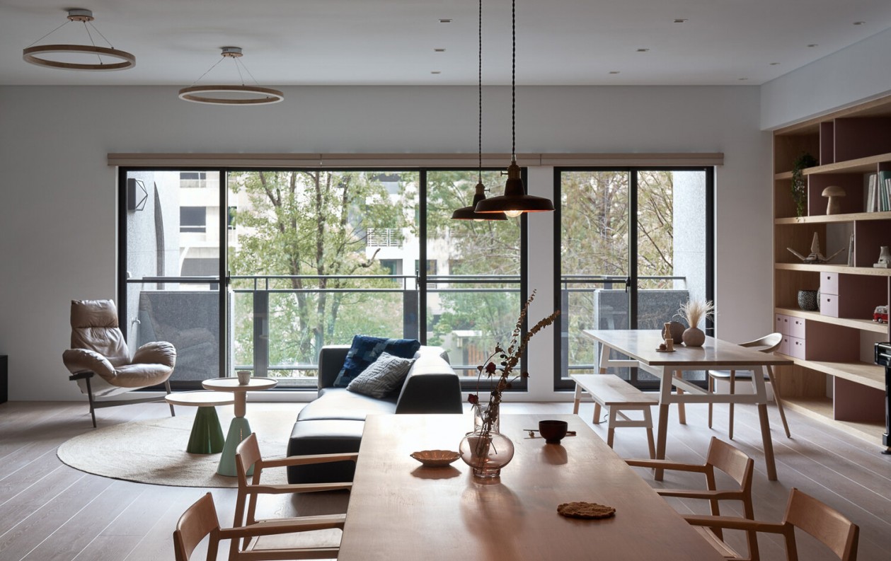 日式簡(jiǎn)約原木風(fēng)格室內(nèi)設(shè)計(jì)家裝案例-客餐廳 日式簡(jiǎn)約原木風(fēng)格室內(nèi)設(shè)計(jì)家裝案例-客餐廳