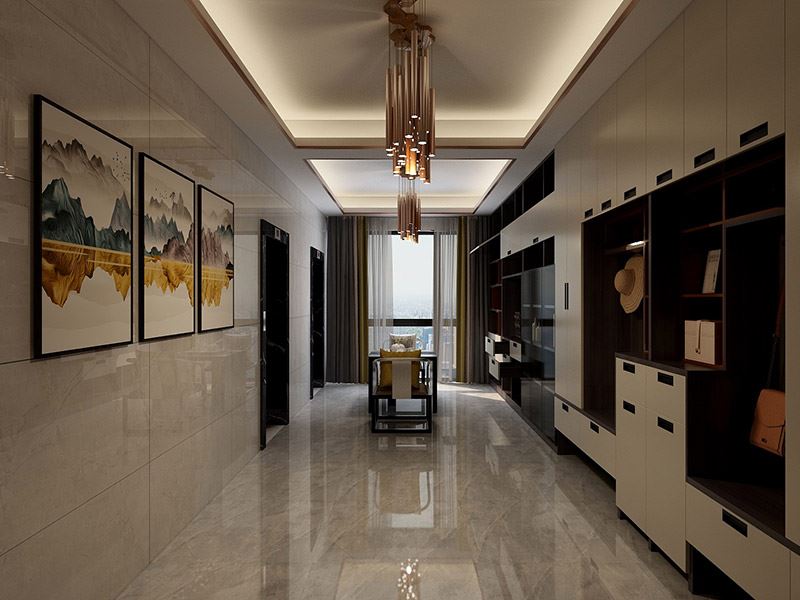 佛山市招商&middot;悅府新中式風格四居室裝修案例