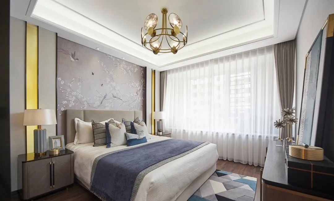 現(xiàn)代新中式風(fēng)格室內(nèi)設(shè)計家裝案例-主臥 現(xiàn)代新中式風(fēng)格室內(nèi)設(shè)計家裝案例-主臥