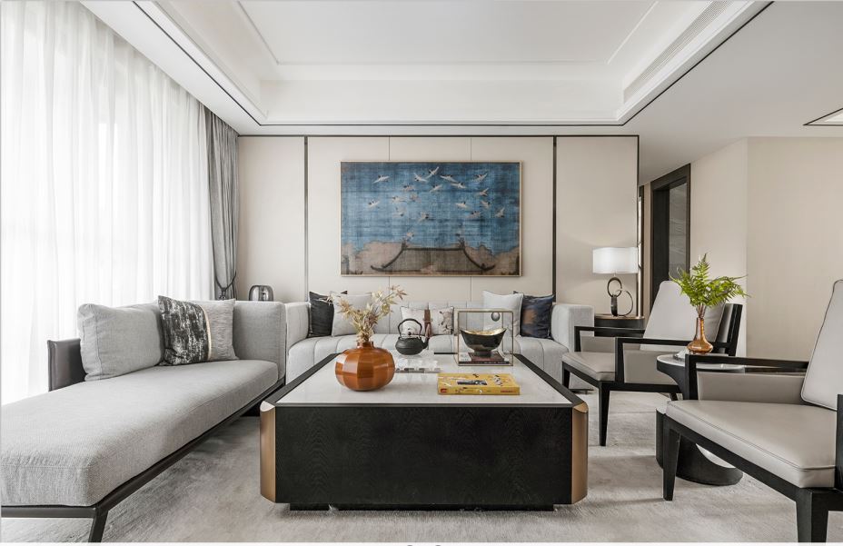 江門(mén)市寶源坊新中式風(fēng)格四居室裝修案例