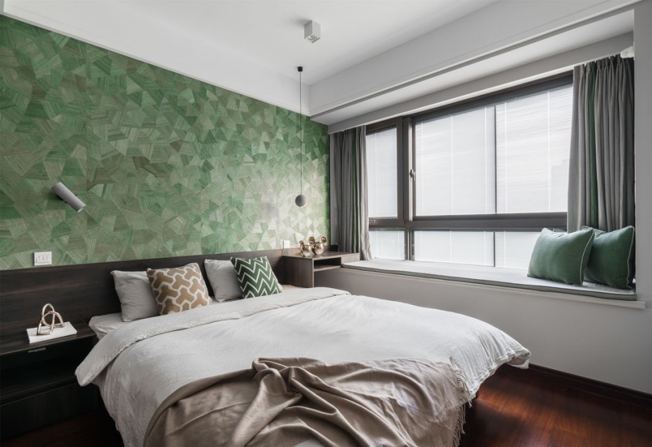 現(xiàn)代簡約風格室內家裝案例效果圖-主臥 現(xiàn)代簡約風格室內家裝案例效果圖-主臥