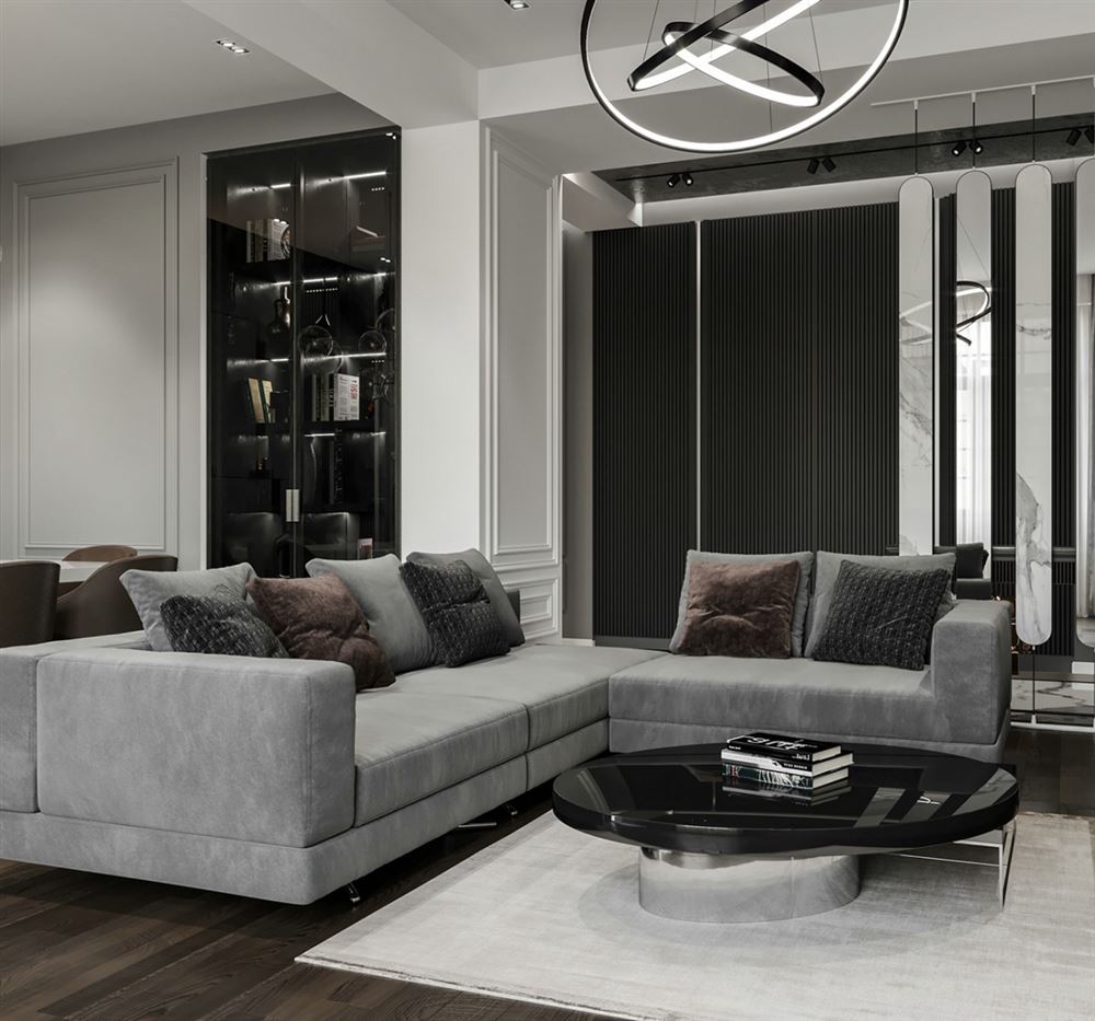 陽(yáng)江市豐怡豪庭現(xiàn)代簡(jiǎn)約風(fēng)格三居室裝修案例